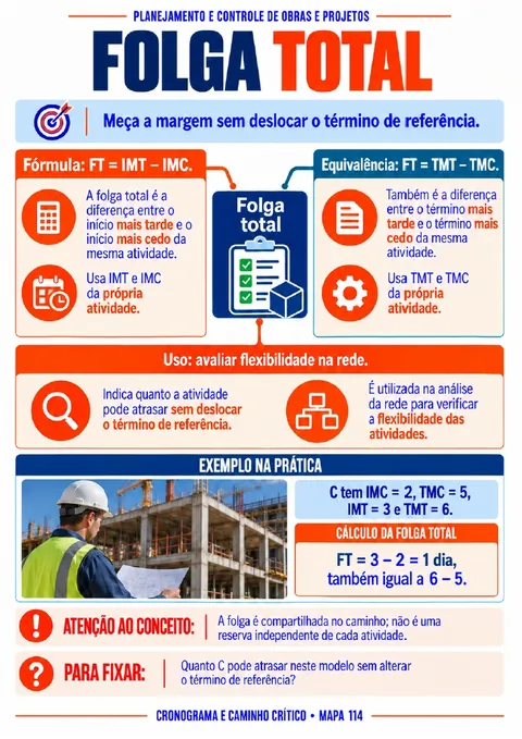 Mapa: Folga total